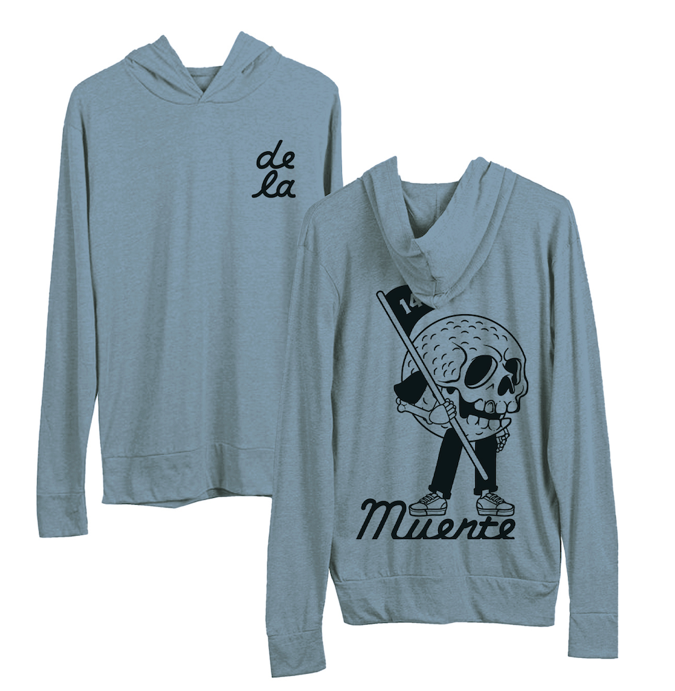Long Sleeve Hoodie Tee - Azure