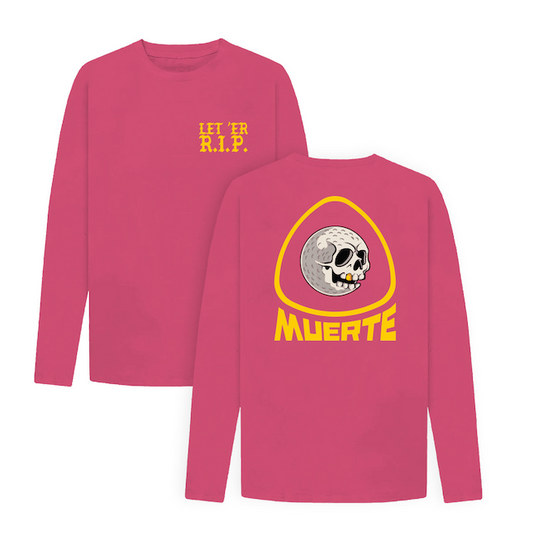 Long Sleeve Let 'er RIP Tee - Fuchsia